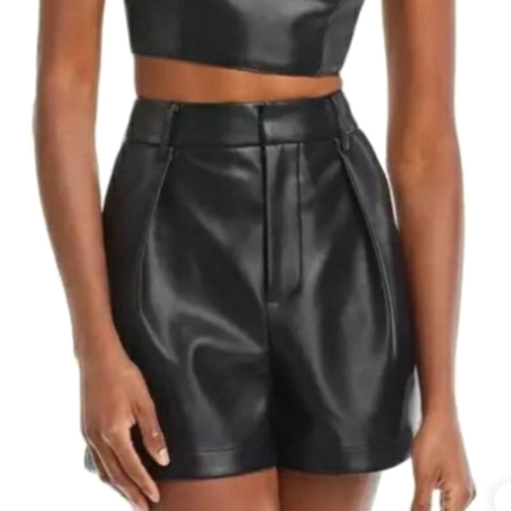 7 For All Mankind Buttery Soft Faux Leather Shorts, NWT